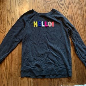 old navy grey crew neck pullover